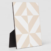 Bleek beige geometrische decocubedenkpatroon fotoplaat (Zijkant)