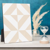 Bleek beige geometrische decocubedenkpatroon fotoplaat (Zijkant)