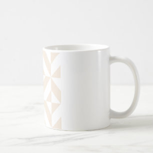Bleek beige geometrische decocubedenkpatroon koffiemok