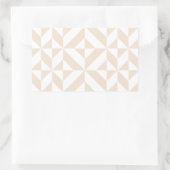 Bleek beige geometrische decocubedenkpatroon rechthoekige sticker (Tas)