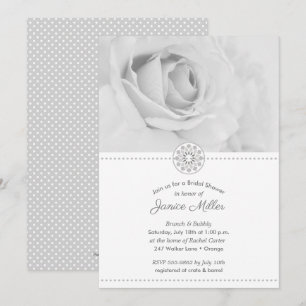 Bleek Black en White Rose Bridal Shower