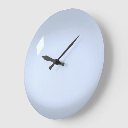 Bleek blauw acryl grote klok (Hoek)