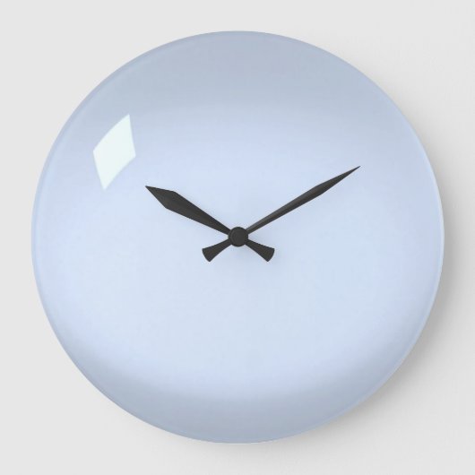 Bleek blauw acryl grote klok (Voorkant)