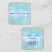 Bleek blauw bogen schoonheidsmakreel vierkante visitekaartje (Voorkant / Achterkant)