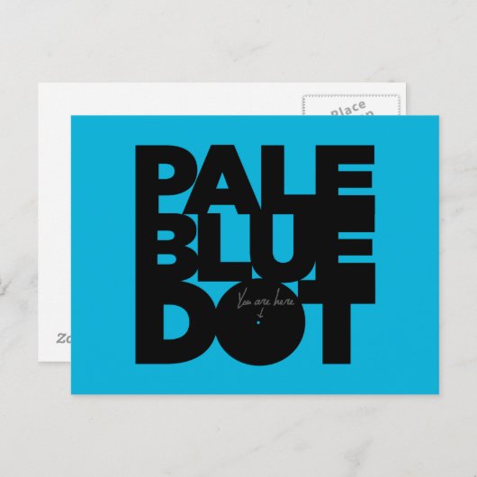 Bleek blauw briefkaart (Voorkant / Achterkant)