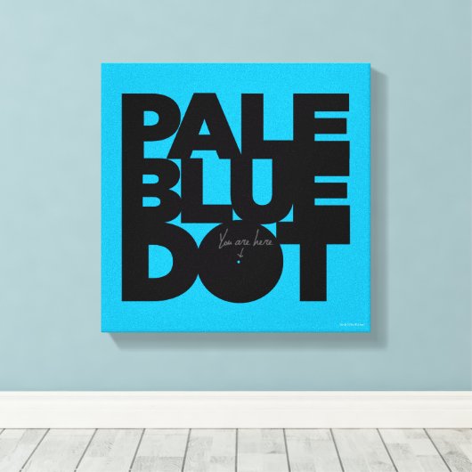 Bleek blauw canvas afdruk (Insitu (Houten vloer))