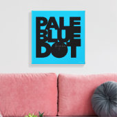 Bleek blauw canvas afdruk (Insitu (Woonkamer))