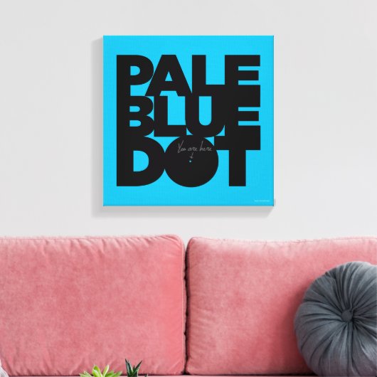 Bleek blauw canvas afdruk (Insitu (Woonkamer))