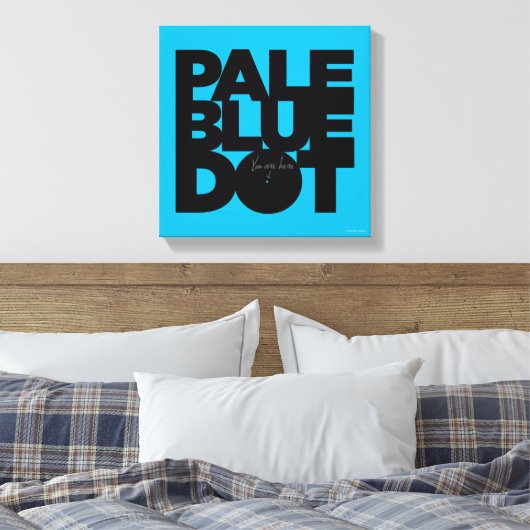 Bleek blauw canvas afdruk (Insitu (Slaapkamer))