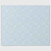 Bleek blauw Damask Cadeaupapier (Vlak)