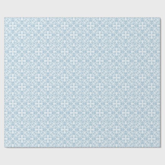 Bleek blauw Damask Cadeaupapier (Vlak)