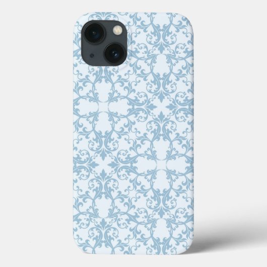 Bleek blauw Damask Case-Mate iPhone Case (Achterkant)