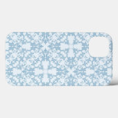 Bleek blauw Damask Case-Mate iPhone Case (Achterkant (horizontaal))