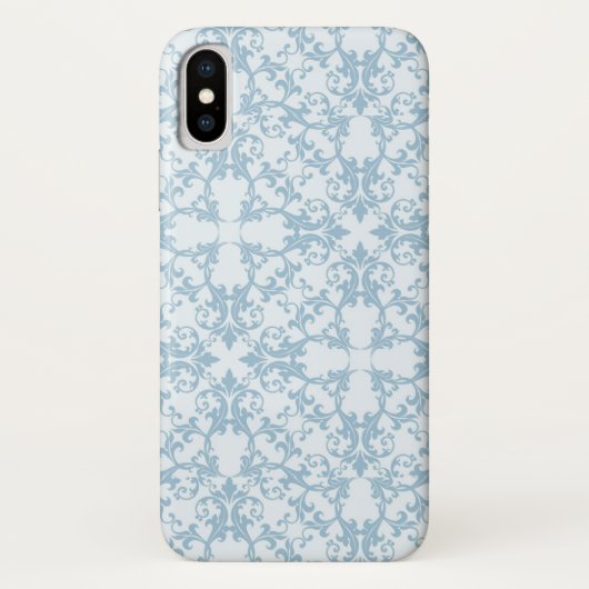 Bleek blauw Damask Case-Mate iPhone Case (Achterkant)