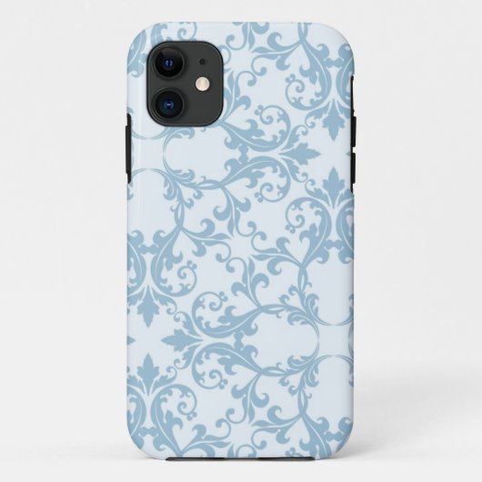 Bleek blauw Damask Case-Mate iPhone Case (Achterkant)