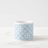 Bleek blauw Damask Espresso Kop (Voorkant)