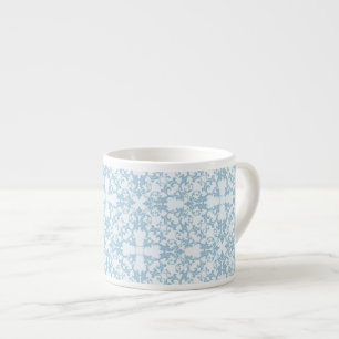 Bleek blauw Damask Espresso Kop