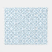 Bleek blauw Damask Fleece Deken (Voorkant (Horizontaal))