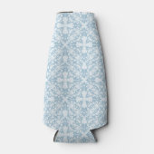 Bleek blauw Damask Flesjeskoeler (Voorkant)