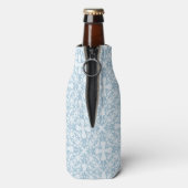Bleek blauw Damask Flesjeskoeler (Fles Achterkant)