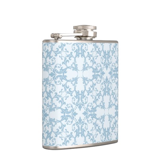 Bleek blauw Damask Heupfles (Rechts)