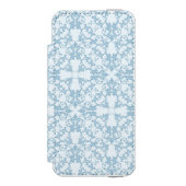 Bleek blauw Damask Incipio iPhone Portemonnee Hoesje (Voorkant Agenda)