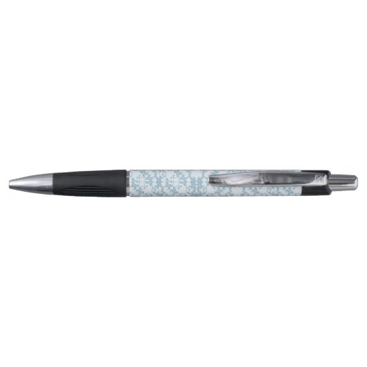 Bleek blauw Damask Pen (Achterkant)
