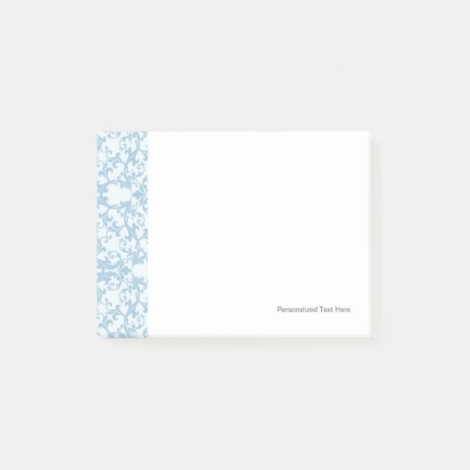 Bleek blauw Damask Post-it® Notes (Voorkant)