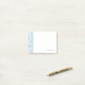Bleek blauw Damask Post-it® Notes (Op bureau)