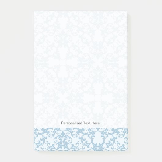 Bleek blauw Damask Post-it® Notes (Voorkant)