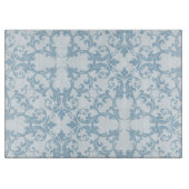 Bleek blauw Damask Snijplank (Voorkant)