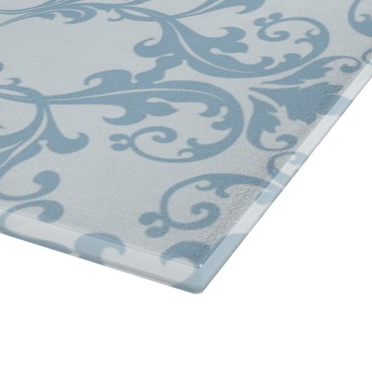 Bleek blauw Damask Snijplank (Hoek)