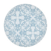 Bleek blauw Damask Snijplank (Voorkant)