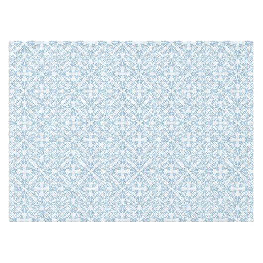 Bleek blauw Damask Tafelkleed (Voorkant (Horizontaal))