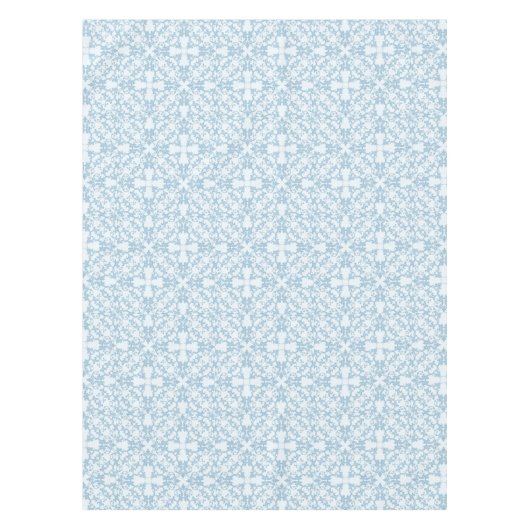Bleek blauw Damask Tafelkleed (Voorkant)