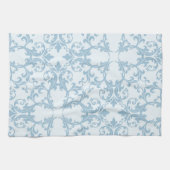 Bleek blauw Damask Theedoek (Horizontaal)