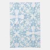 Bleek blauw Damask Theedoek (Verticaal)