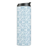 Bleek blauw Damask Thermosbeker (Gedraaid links)