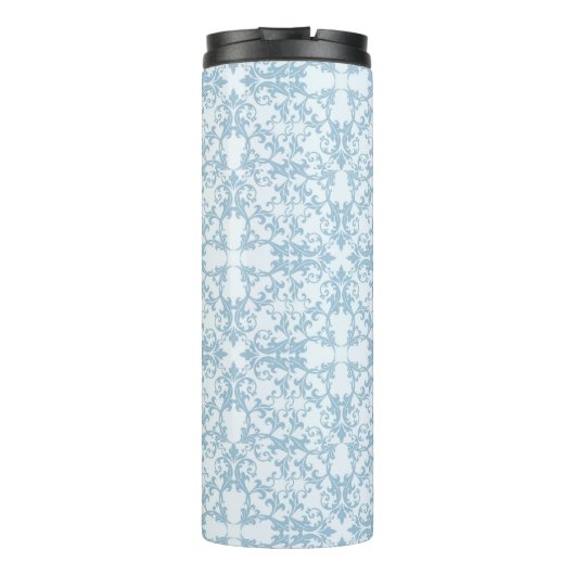 Bleek blauw Damask Thermosbeker (Achterkant)