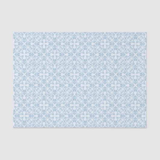 Bleek blauw Damask Tissuepapier (Voorkant)