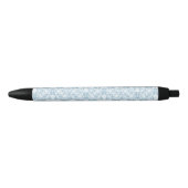 Bleek blauw Damask Zwarte Inkt Pen (Voorkant)