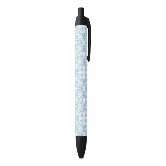 Bleek blauw Damask Zwarte Inkt Pen (Achterkant (Verticaal))