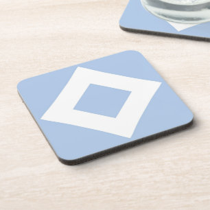 Bleek blauw diamant, blauwe witte rand bier onderzetter