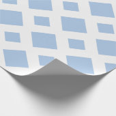 Bleek blauw diamant, blauwe witte rand cadeaupapier (Hoek)