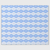 Bleek blauw diamantpatroon cadeaupapier (Vlak)