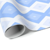 Bleek blauw diamantpatroon cadeaupapier (Rol Hoek)