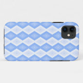 Bleek blauw diamantpatroon Case-Mate iPhone case (Achterkant (horizontaal))