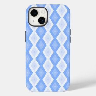 Bleek blauw diamantpatroon Case-Mate iPhone 14 hoesje