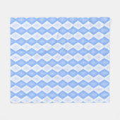 Bleek blauw diamantpatroon fleece deken (Voorkant (Horizontaal))