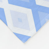 Bleek blauw diamantpatroon fleece deken (Hoek)